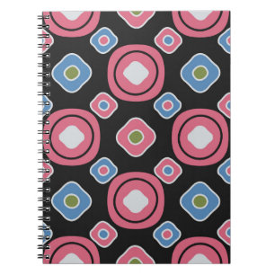 Cuaderno Patrón abstracto sin soldadura con la imagen de g