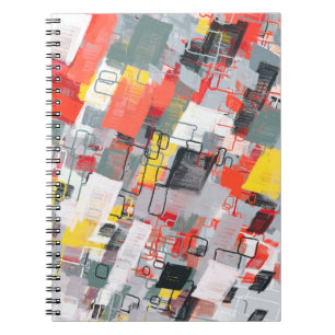 Cuaderno Patrón abstracto surrealista hecho a mano. Arte mo