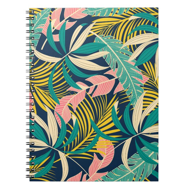 Cuaderno Patrón abstracto veraniego sin fisuras con el tro  (Frente)
