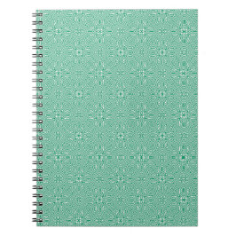 Cuaderno patrón abstracto verde y blanco