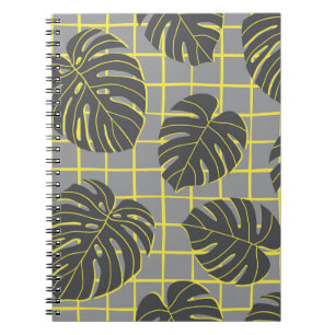 Cuaderno Patrón abstracto vintage sin fisuras con m gris os