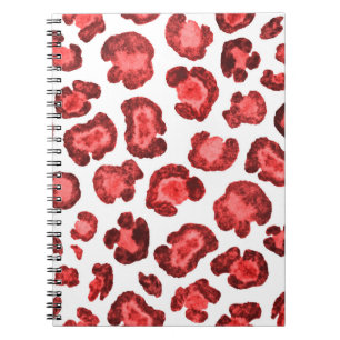 Cuaderno Patrón acuarela ilustracion piel de leopardo. Fals