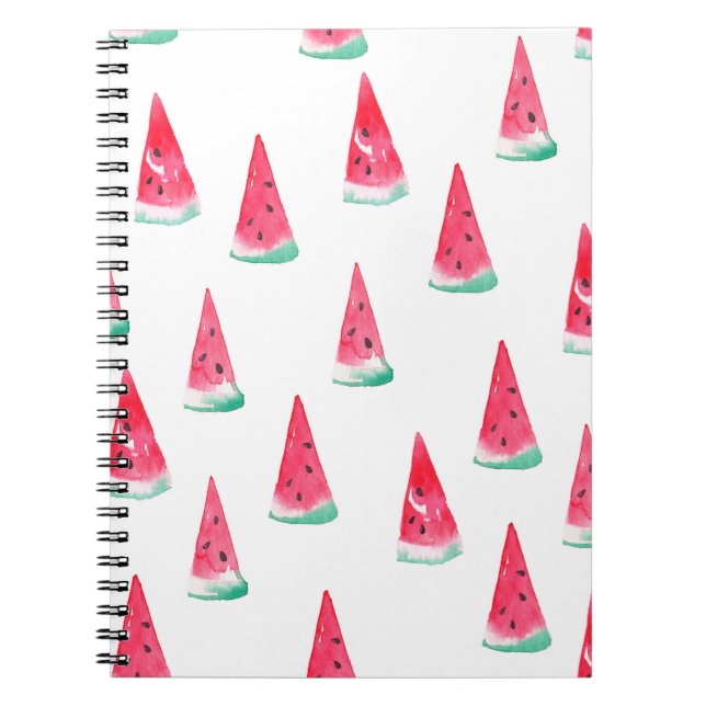 Cuaderno Patrón acuático sin mar con sandía (Frente)
