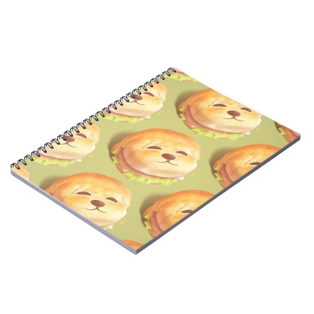 Cuaderno Patrón Adorable de Cara de Perro (Lado Izquierdo)
