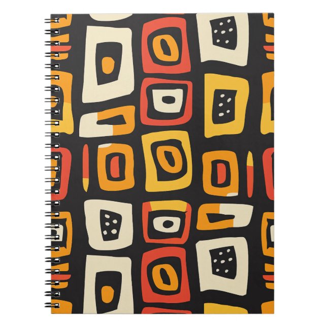 Cuaderno Patrón africano de resumen geométrico (Frente)