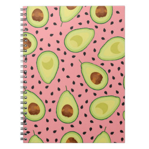 Cuaderno Patrón aguacate rosado