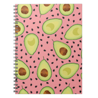 Cuaderno Patrón aguacate rosado