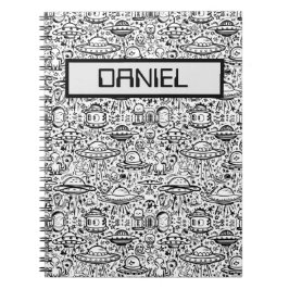 Cuaderno Patrón Alien Personalizado