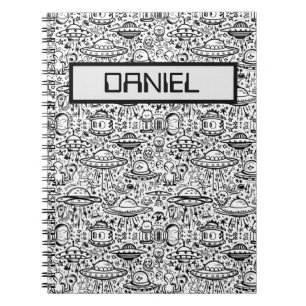 Cuaderno Patrón Alien Personalizado