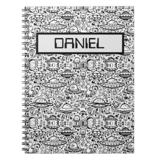 Cuaderno Patrón Alien Personalizado