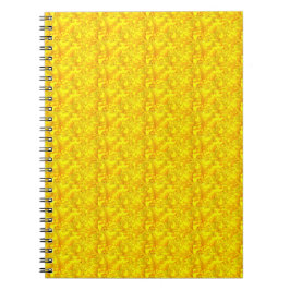 Cuaderno Patrón amarillo marino floral sin soldadura