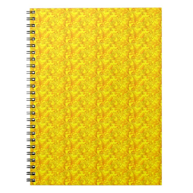 Cuaderno Patrón amarillo marino floral sin soldadura (Frente)