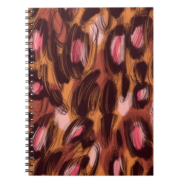 Cuaderno Patrón animal africano de los puntos leopardo (Frente)