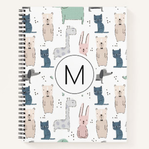 Cuaderno Patrón animal de bebé de Pastel Cutel