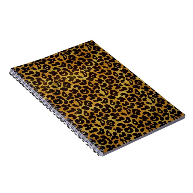 Cuaderno Patrón animal de impresión de leopardo (Lado Derecho)
