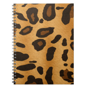 Cuaderno Patrón animal de impresión de leopardo marrón