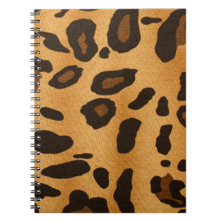 Cuaderno Patrón animal de impresión de leopardo marrón