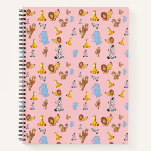 Cuaderno patrón animal de safari rosado cute - Giraffe,