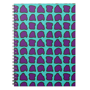 Cuaderno Patrón Aqua Blue Purple Giraffe Spots