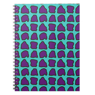 Cuaderno Patrón Aqua Blue Purple Giraffe Spots