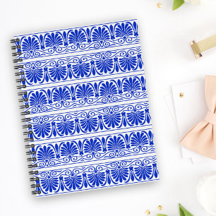 Cuaderno Patrón árabe del Mediterráneo griego Azul