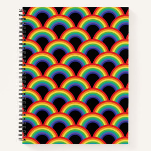 Cuaderno Patrón arcoiris colorido