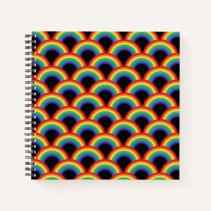 Cuaderno Patrón arcoiris colorido