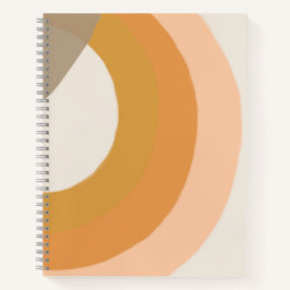 Cuaderno Patrón arcoiris moderno portátil portátil naranja