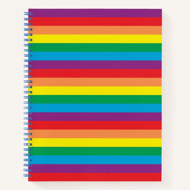 Cuaderno Patrón arcoiris simple (Anverso)