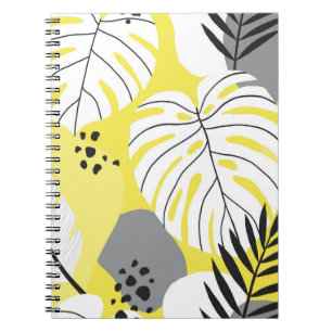 Cuaderno Patrón armonioso y abstracto con amigo tropical