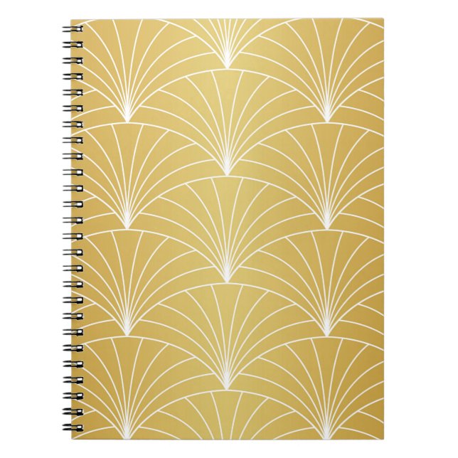 Cuaderno Patrón Art Decó Clásico Sin Señales. Estilo geomét (Frente)