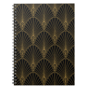Cuaderno Patrón Art Decó Clásico Sin Señales. Estilo geomét