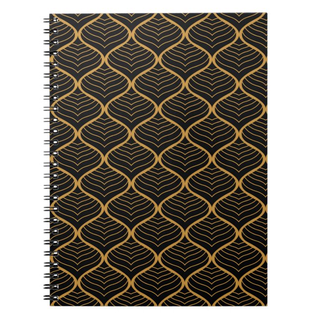Cuaderno Patrón Art Deco de las hojas clásicas (Frente)