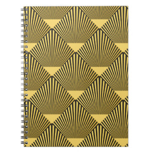 Cuaderno Patrón art déco sin fisuras. adorno de decoración.
