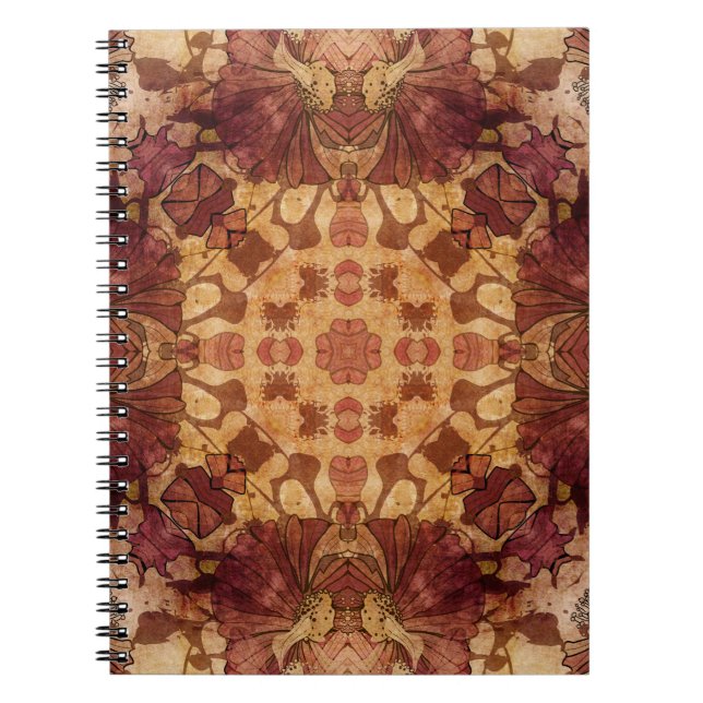 Cuaderno Patrón Art Nouveau geométrico, ornamental. (Frente)