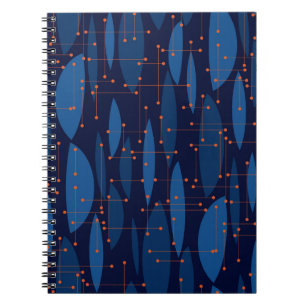 Cuaderno Patrón atómico atómico de mediados de siglo