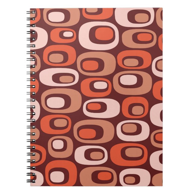 Cuaderno Patrón atómico moderno de mediados de siglo (Frente)