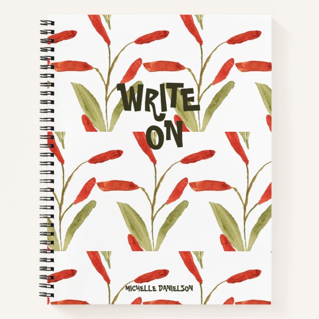 Cuaderno Patrón Audaz de Moda Escribir Personalizado (Anverso)