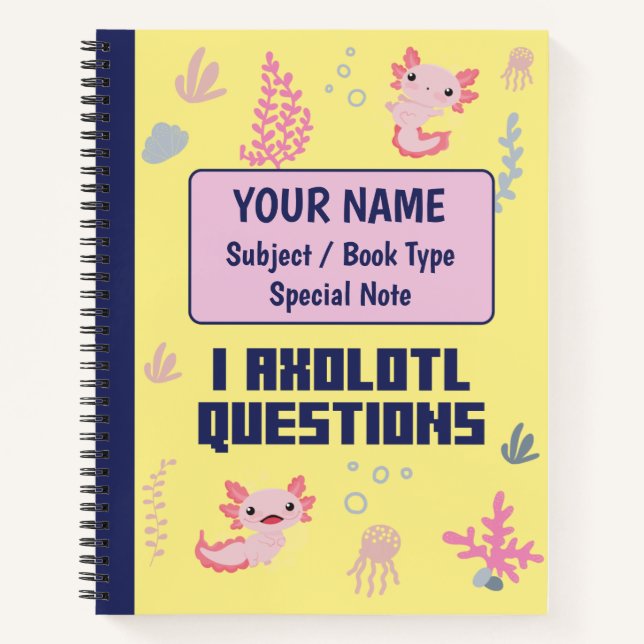 Cuaderno Patrón Axolotl de composición primaria (Anverso)