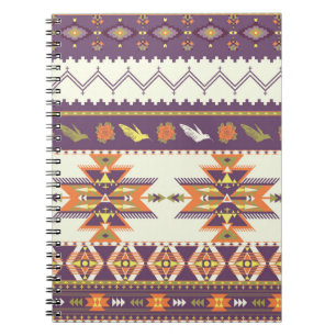Cuaderno Patrón azteca sin color