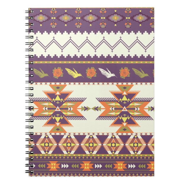 Cuaderno Patrón azteca sin color (Frente)
