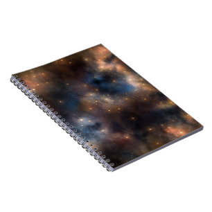 Cuaderno Patrón azul negro de la galaxia espacial de estrel