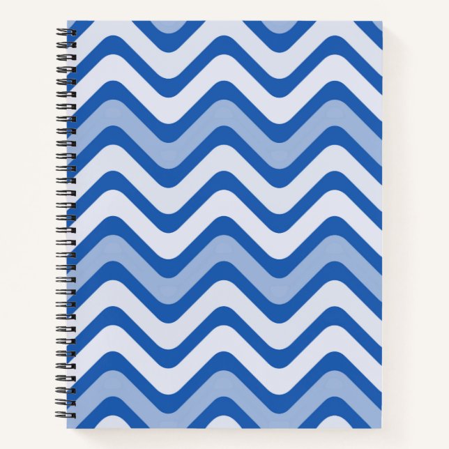 Cuaderno Patrón azul ondulado (Anverso)