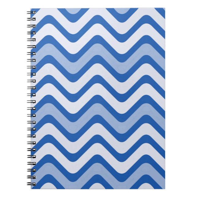 Cuaderno Patrón azul ondulado (Frente)