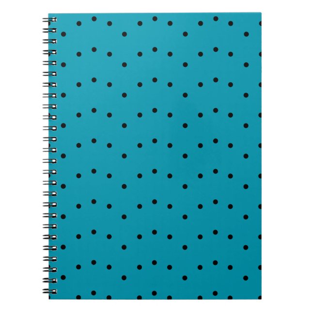 Cuaderno Patrón azul verde del punto de contacto (Frente)