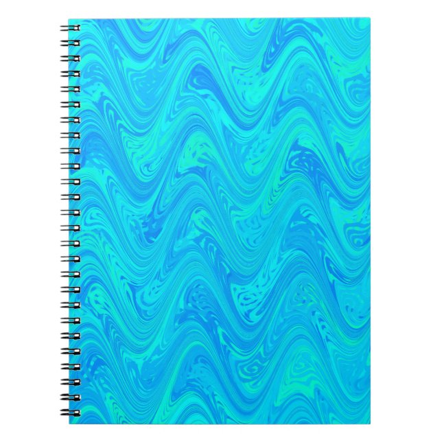Cuaderno Patrón azul verde marmoleado (Frente)