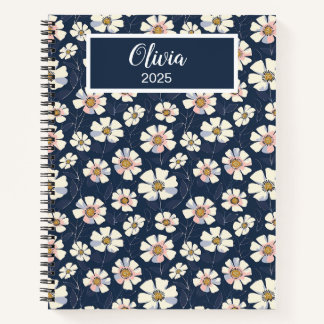 Cuaderno Patrón azul y floral