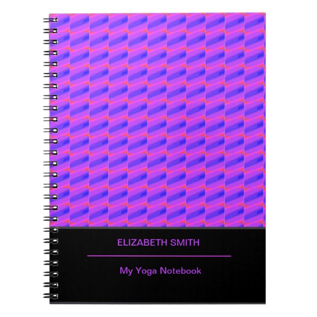 Cuaderno Patrón azul y púrpura (Frente)