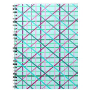 Cuaderno Patrón azul y Rosa controlado