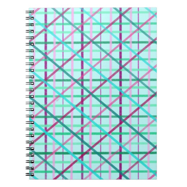 Cuaderno Patrón azul y Rosa controlado (Frente)